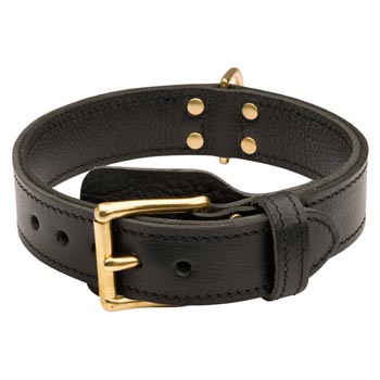 Doberman  Leather Collar with Easy in Use Buckle