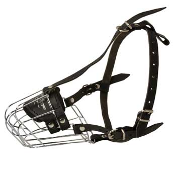 Wire Cage Muzzle for Training Doberman Working Dogs