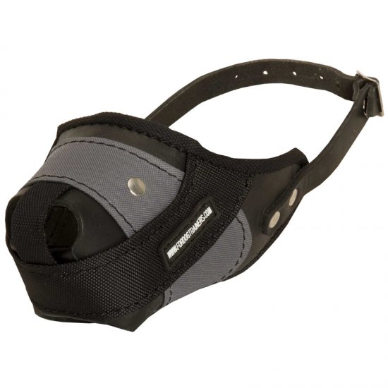 Protection Training Doberman Muzzle Made of Nylon and Leather
