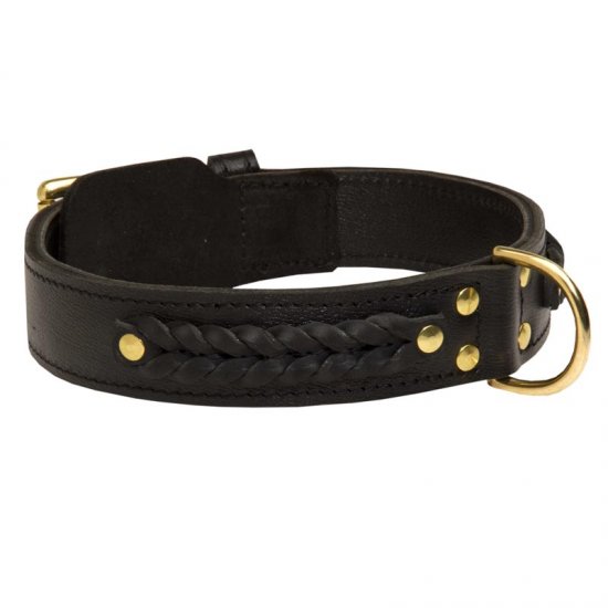 Incredible Design Doberman Braided Leather Collar