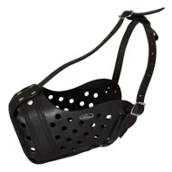 Easy Adjustable Leather Doberman Muzzle for Agitation Training