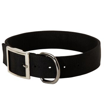 Nylon Doberman Collar with Adjustable Steel Nickel Plated Buckle