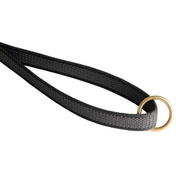 Doberman Nylon Leash with Brass O-ring on Handle