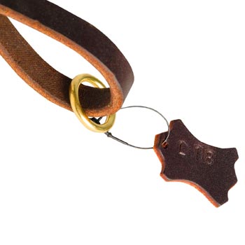 Leather Doberman Leash with Brass-Made O-Ring