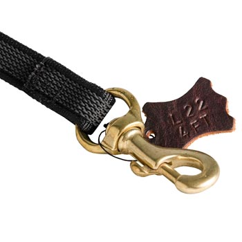 Strong Doberman Leash Nylon with Brass Snap Hook