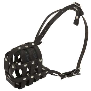 Leather Cage Doberman Muzzle Padded